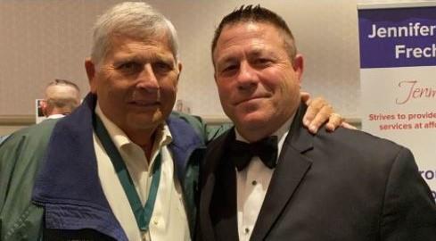 Board Member Bill Dudley (L) and Assitant Principal Marc Allison